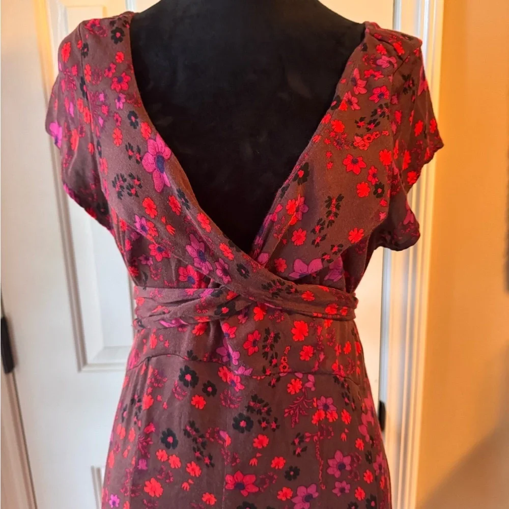 Free People-It Takes Two Floral Wrap Backless Dress - Picture 4 of 11